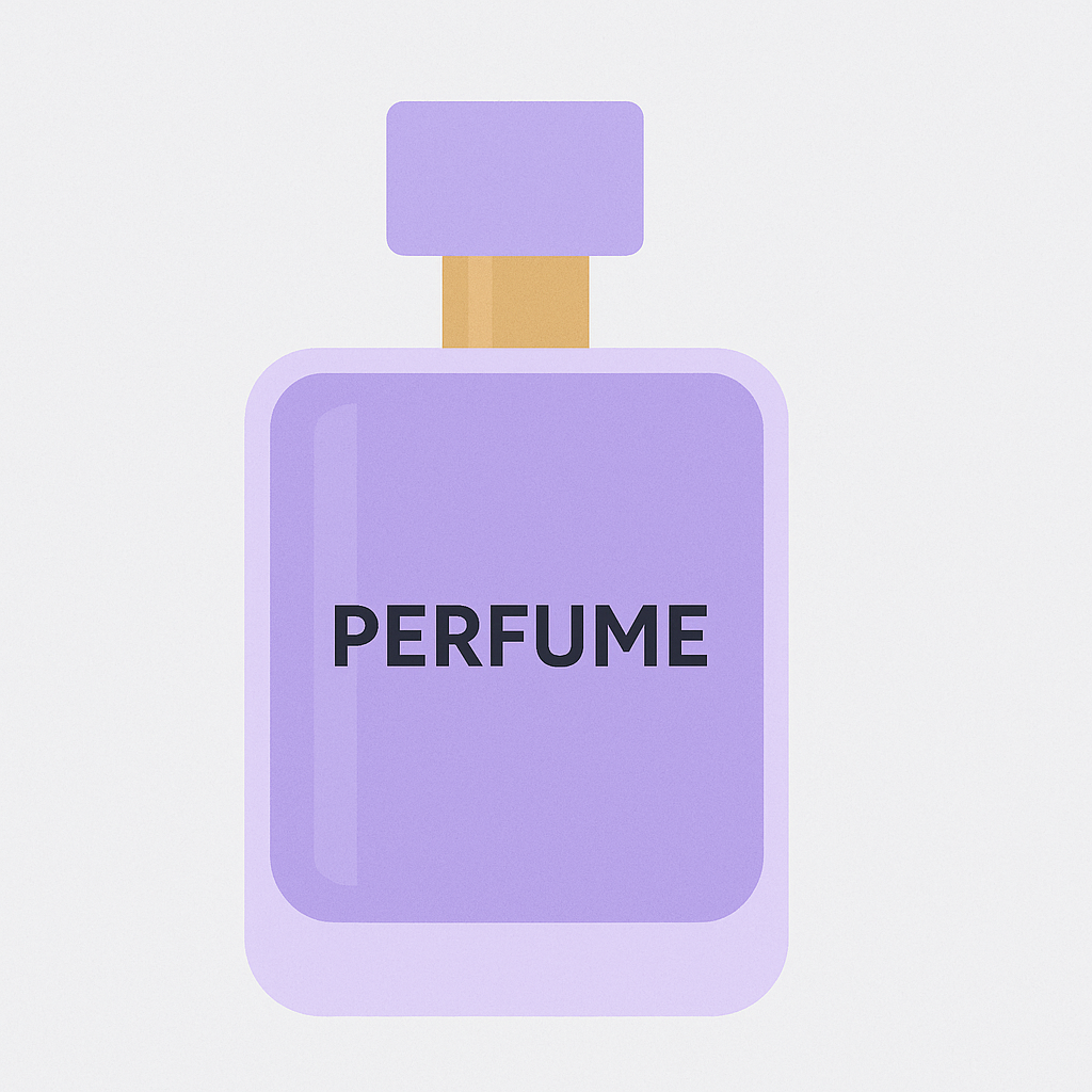 The image shows a purple fragrance bottle, leading to the product page.